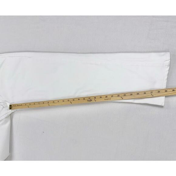 Zara Women's High Waist Button Fly Straight Leg Jean Size 8 White - Picture 12 of 13